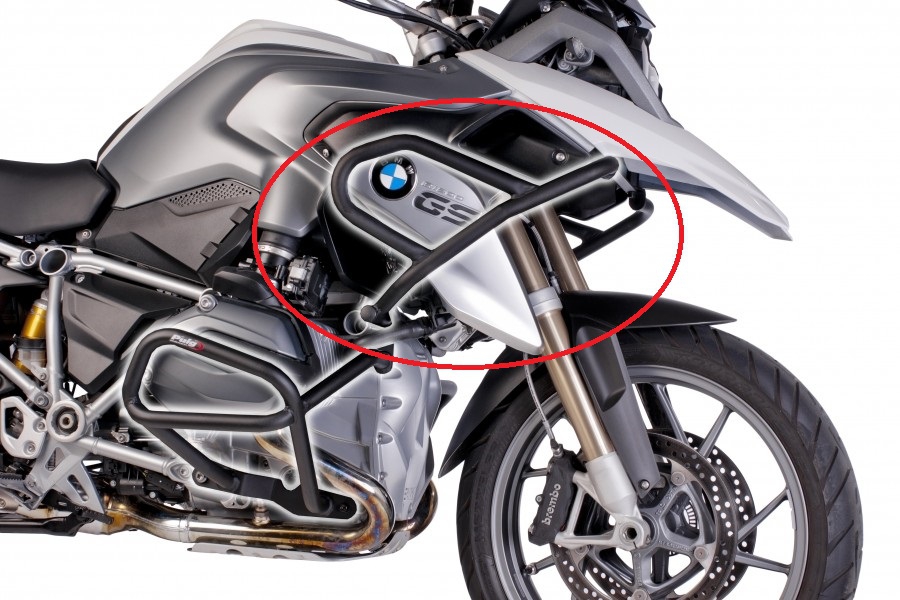 Puig tank valbeugels BMW R1200GS 2017-2018 zwart PU9461N 2