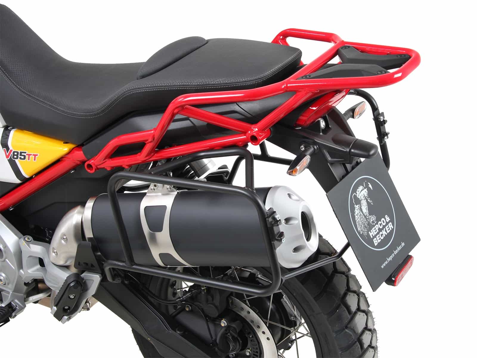 Hepco en Becker vaste A-symmetrische zijkofferrek Moto Guzzi V85 TT (2019-2023)