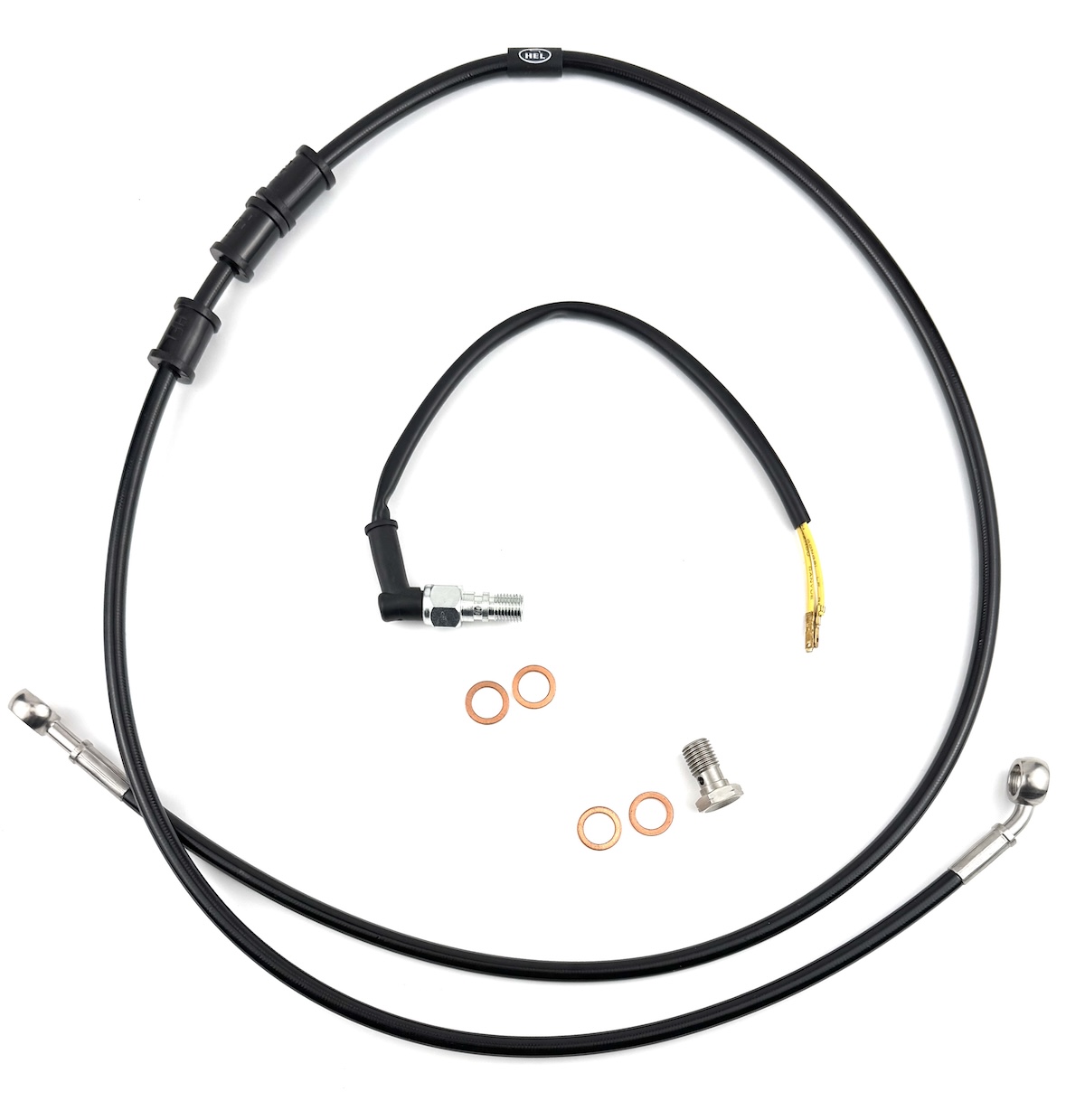 HEL remleiding Harley-Davidson FLSTF 1340 Fat Boy (1989-2006) achterzijde