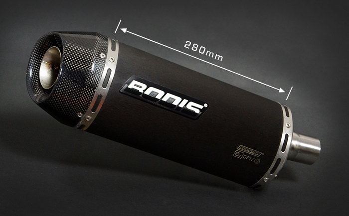 Bodis uitlaatdempers Triumph Street Triple 675 set Oval-Tec 2007-2012 zwart