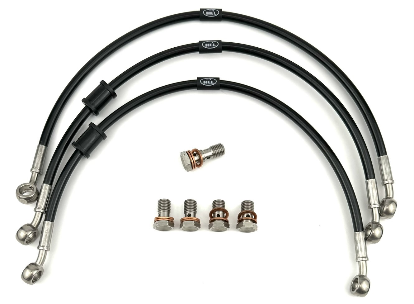 HEL remleidingen Yamaha BT1100 Bulldog 2002-2009 S voorzijde