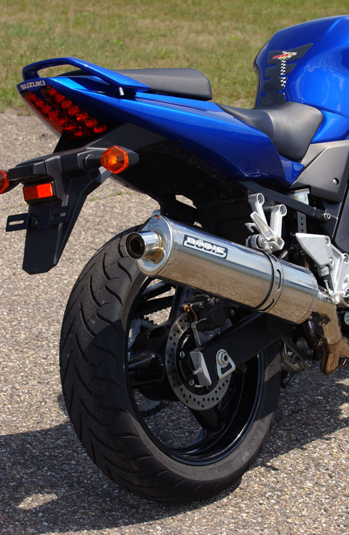 Bodis uitlaat Suzuki SV650 N / S 1999-2002 Oval 1 RVS BOSSV650-001 2