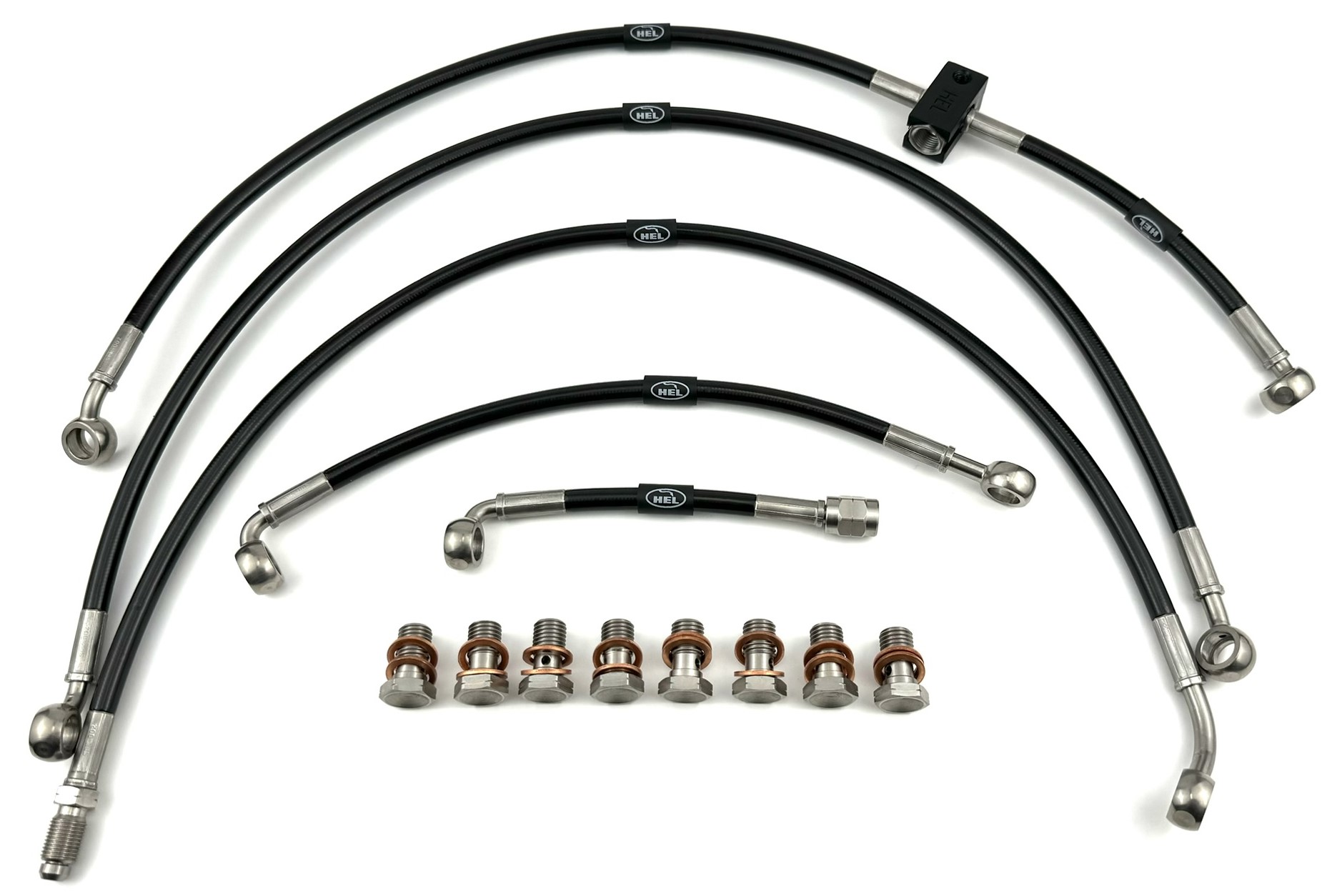 HEL remleidingen BMW K1200LT met ABS 2002-2009 S voor- en achterzijde