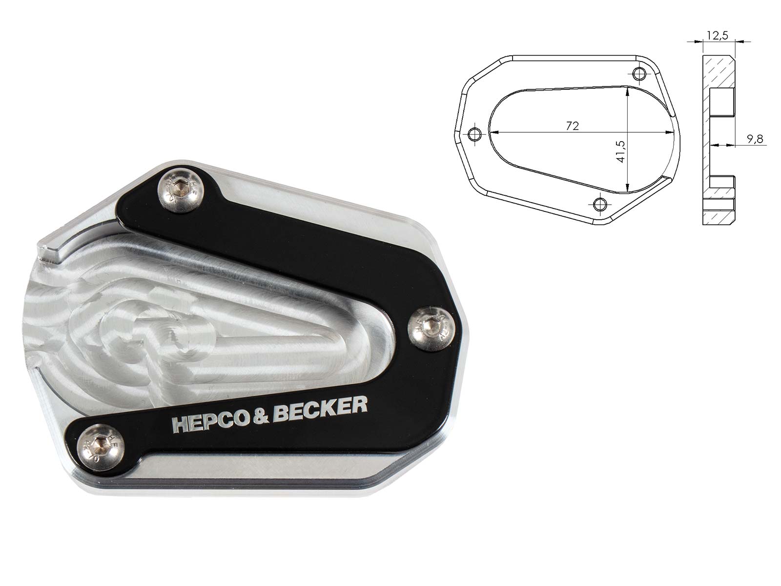Hepco en Becker zijstandaard vergroter Triumph Tiger 900 Rally / Rally Pro 2021> HE421176440091 1