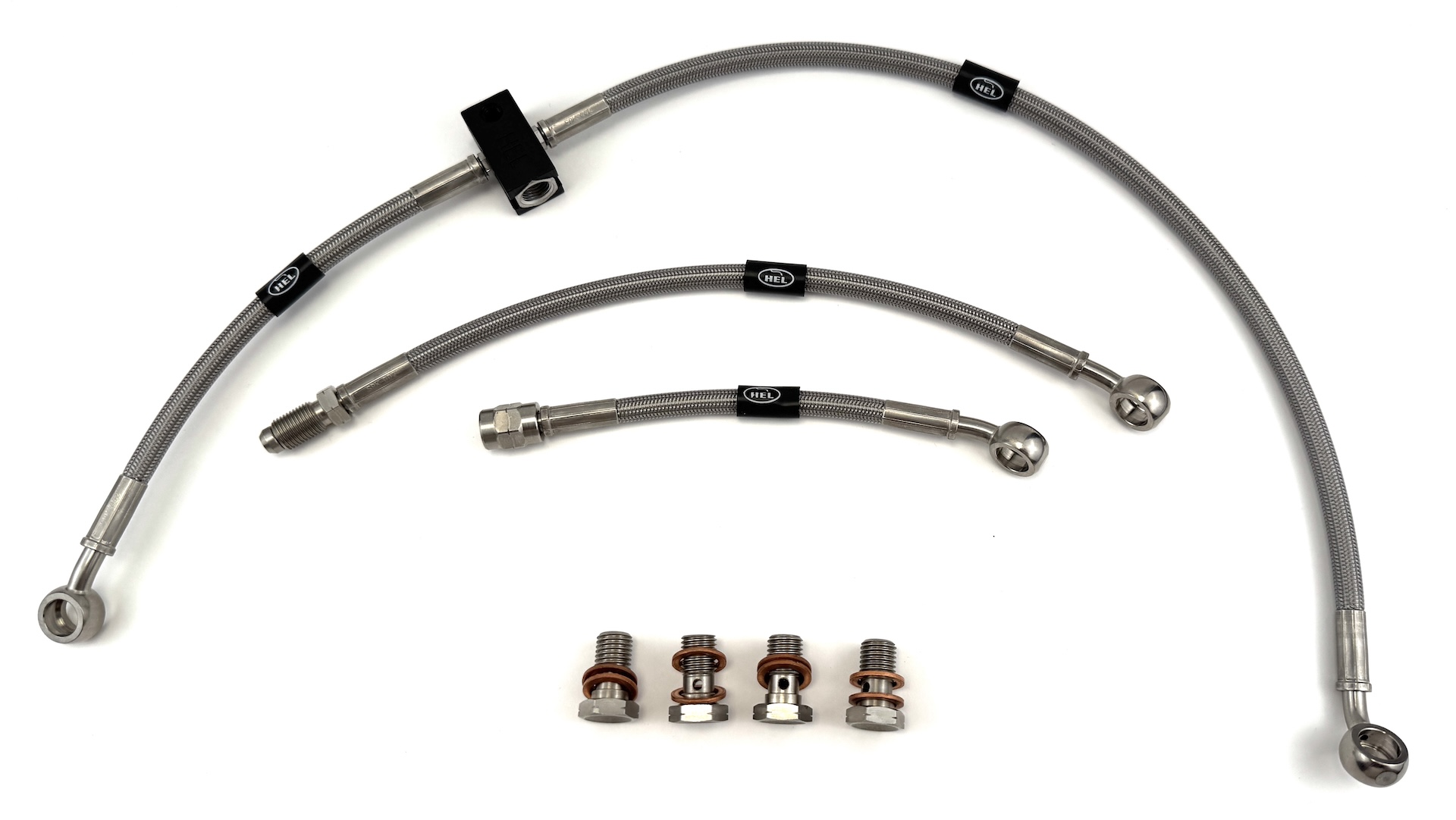 HEL remleidingen BMW K1200RS met ABS 1997-2000 S voorzijde