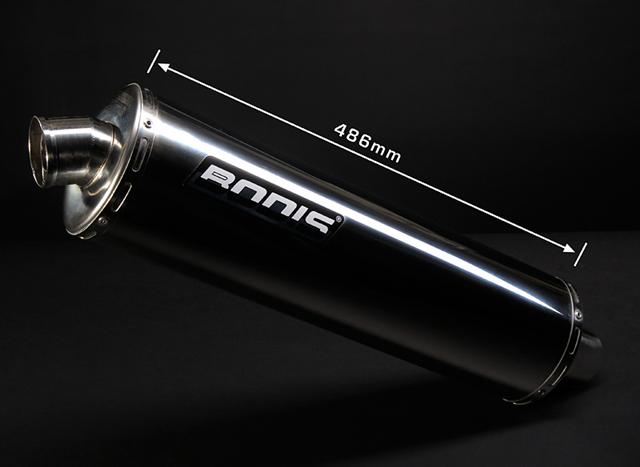 Bodis uitlaat Kawasaki ZX10R 2004-2005 Oval 1 Titanium / RVS BOKZX10R-001 1