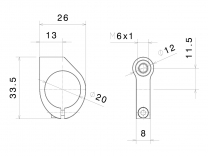 Rizoma knipperlicht adaptors voor Light Unit RIFR070BM RIFR443B 5